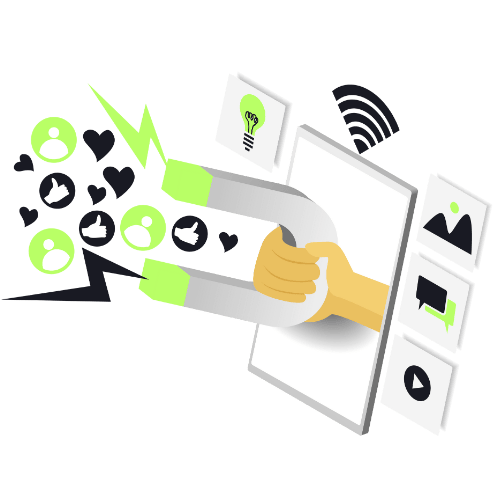 Digital marketing specialists working on growth strategy
